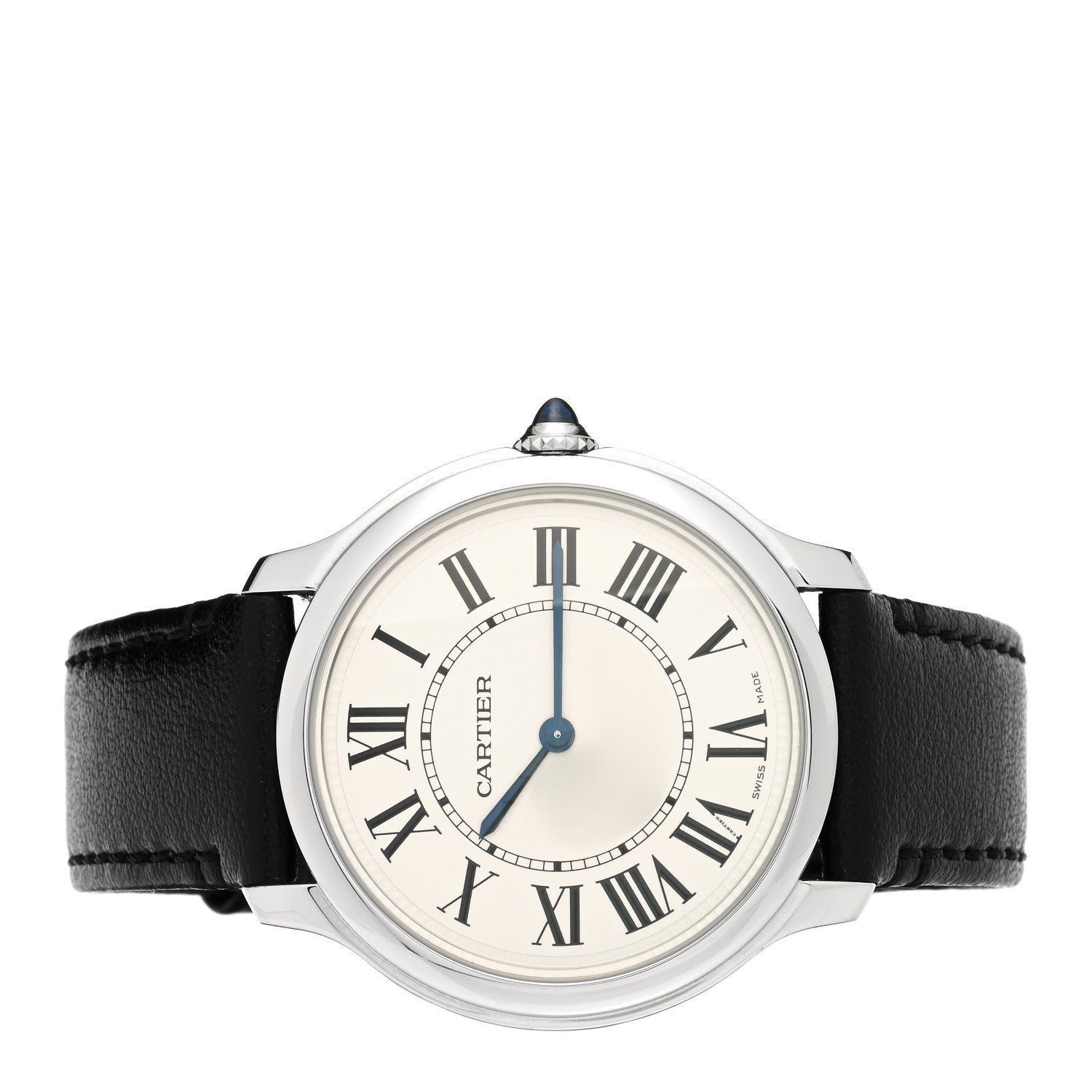 Cartier Stainless Steel Calfskin 36mm Ronde Must de Cartier Quartz Watch 2 of 5