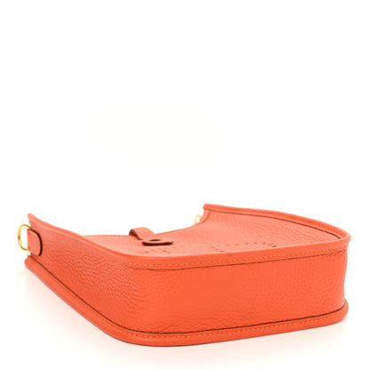 Hermes Taurillon Clemence Evelyne TPM Orange 3 of 10