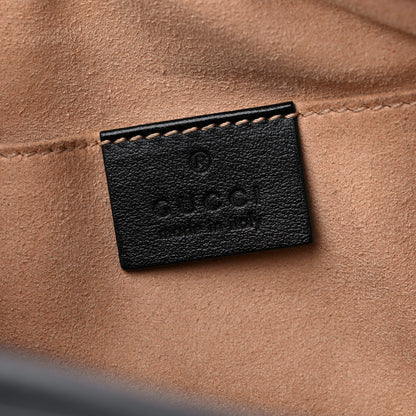 Gucci Calfskin Matelasse Small GG Marmont Chain Shoulder Bag Black 6 of 15