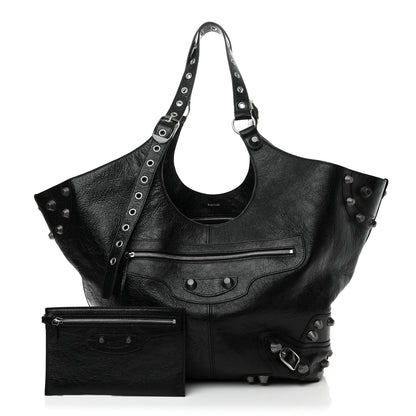 Balenciaga Agneau Arena Large Le Cagole Carry All Bag Black 3 of 11