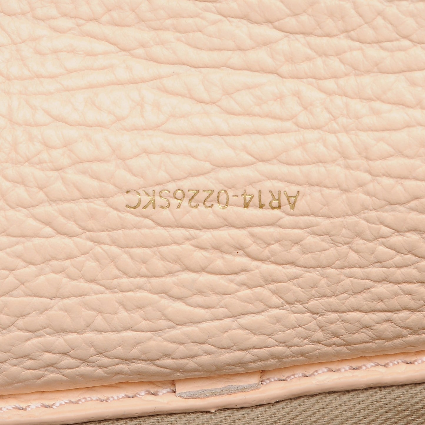 3.1 Textured Calfskin Mini Pashli Satchel White Peach