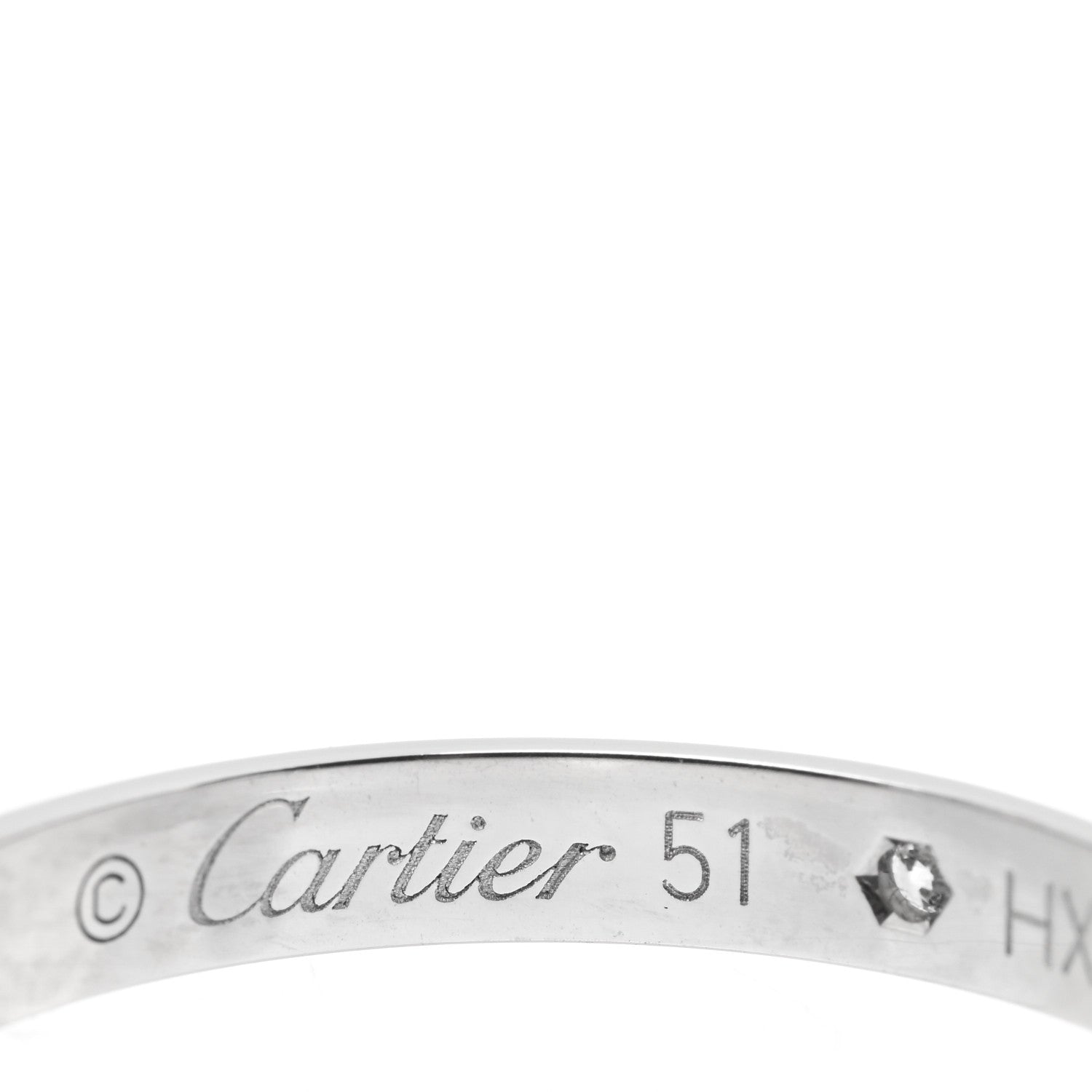 Cartier Platinum Diamond 2.6mm 1895 Wedding Band Ring 51 5.75 4 of 5