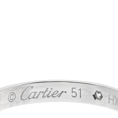 Cartier Platinum Diamond 2.6mm 1895 Wedding Band Ring 51 5.75 4 of 5