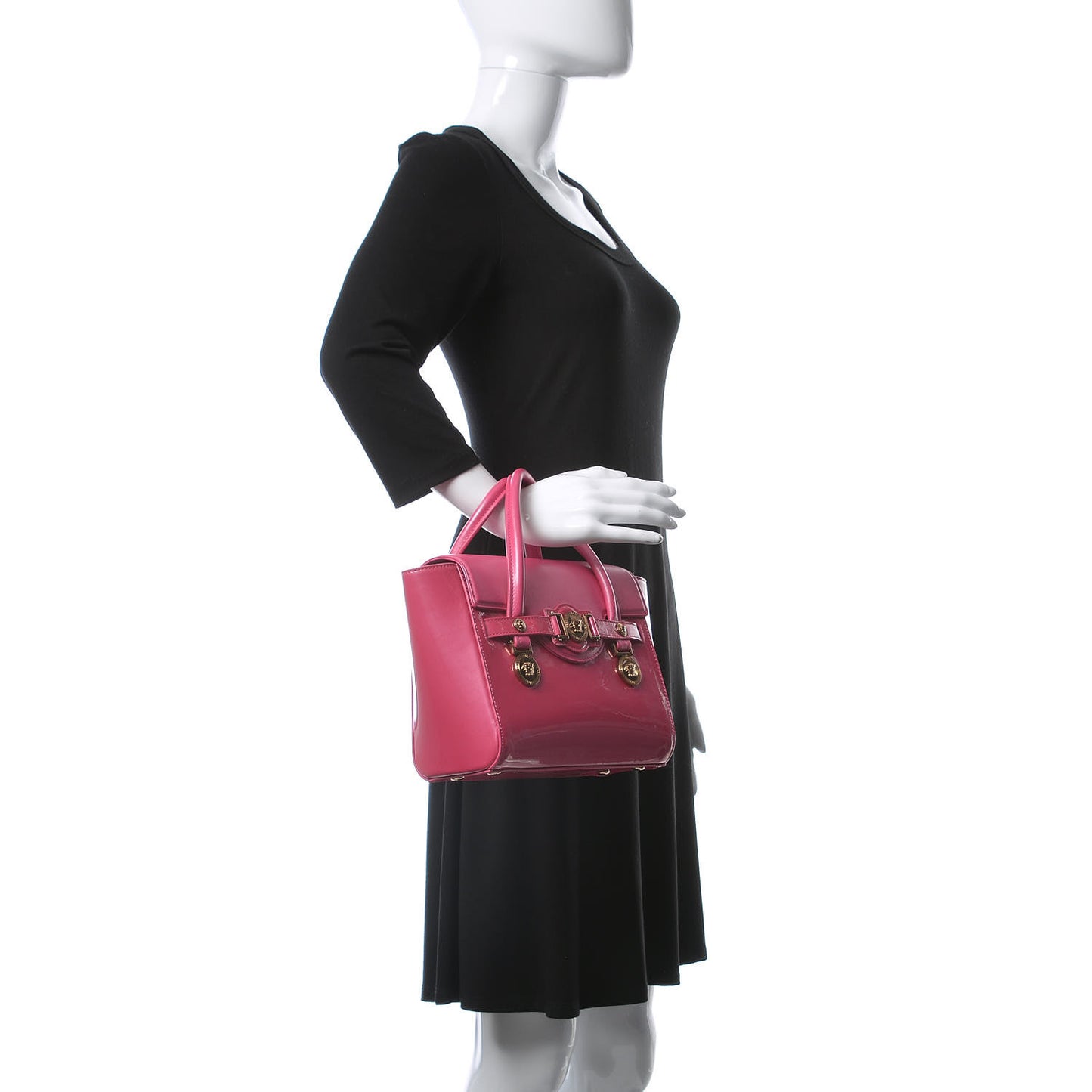 Patent Calfskin Small Day Bag Pink