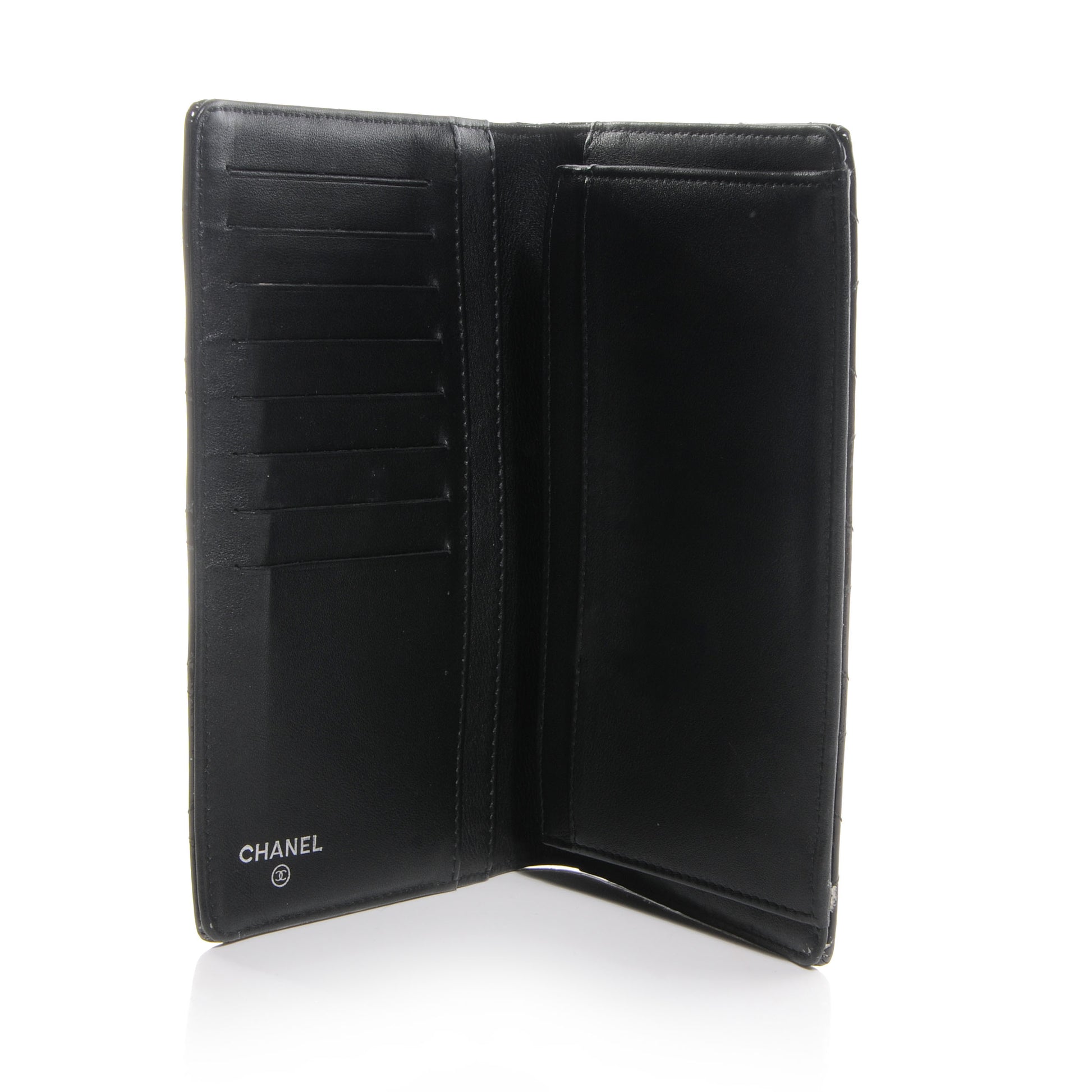 Chanel Patent Brilliant Yen Wallet Black 5 of 7