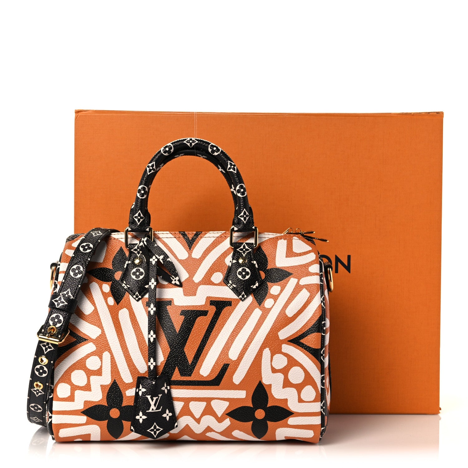 Louis Vuitton Monogram Giant Crafty Speedy Bandouliere 25 Creme Caramel 10 of 10