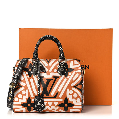 Louis Vuitton Monogram Giant Crafty Speedy Bandouliere 25 Creme Caramel 10 of 10
