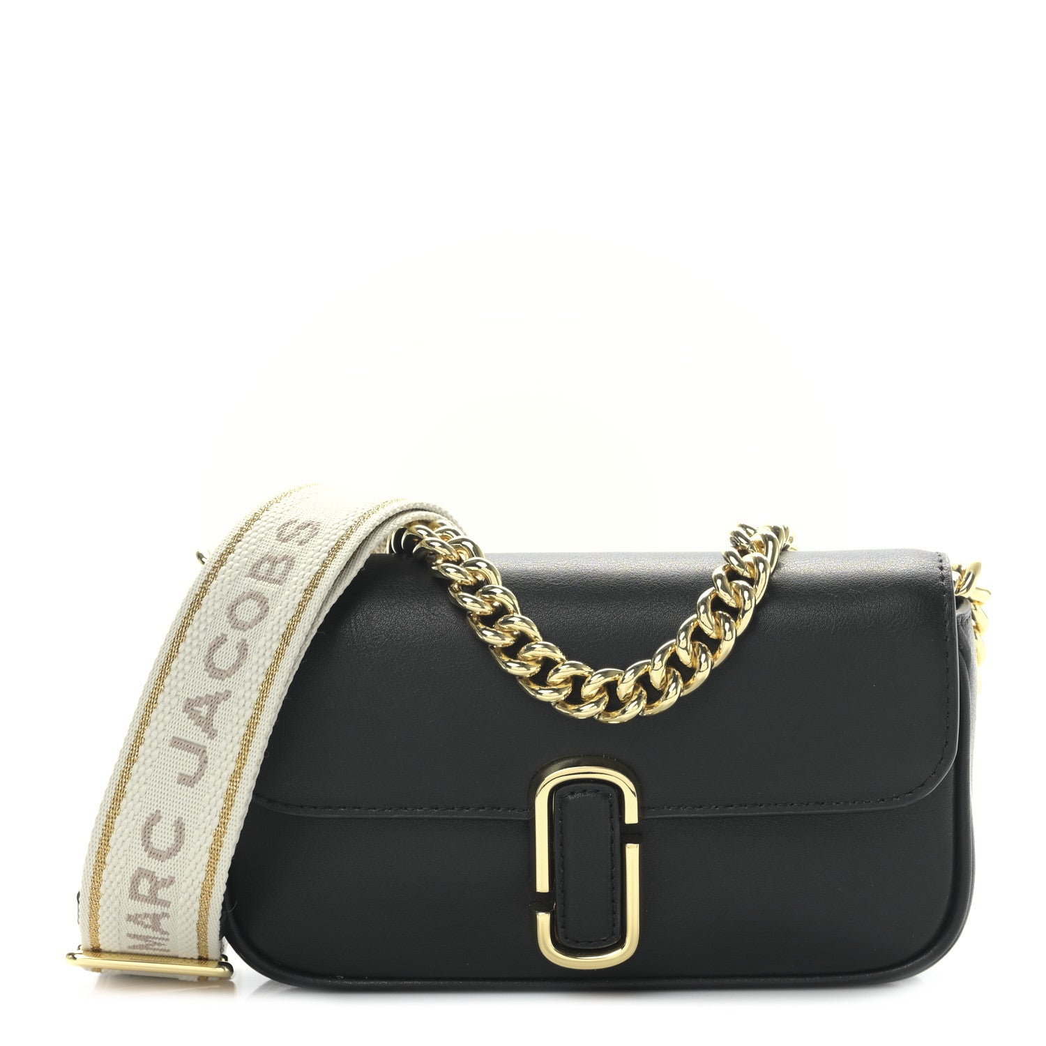 Marc Jacobs Lambskin J Marc Mini Shoulder Bag Black 1 of 9