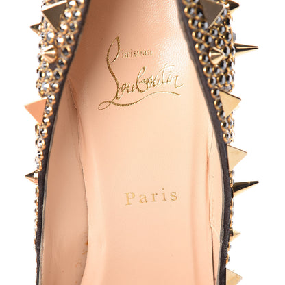 Christian Louboutin Potpourri Strass Pigalli 120 Pumps 39.5 Hematite Gold 8 of 17
