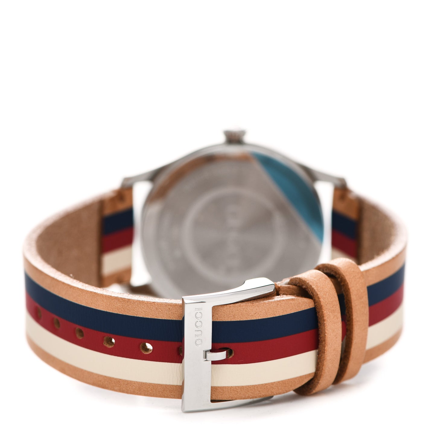 Stainless Steel Calfskin 38mm G-Timeless Stripe Web Quartz Watch Brown
