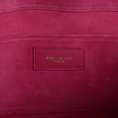 Saint Laurent Calfskin Classic Y Ligne Clutch Fuchsia 7 of 8