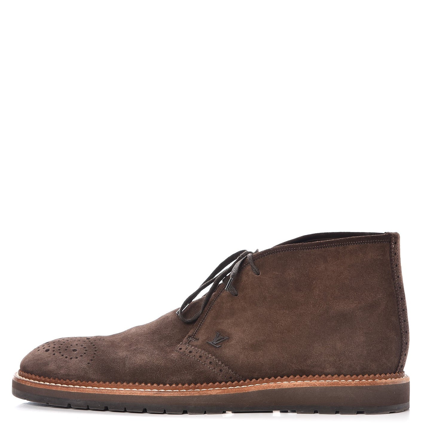 Mens Suede Brogues Ankle Boots 9 Brown