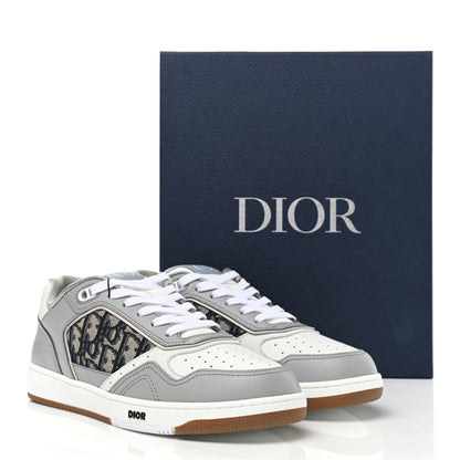 Christian Dior Smooth Calfskin Jacquard Oblique Mens B27 Low Top Sneakers 40 Beige Blue 9 of 9