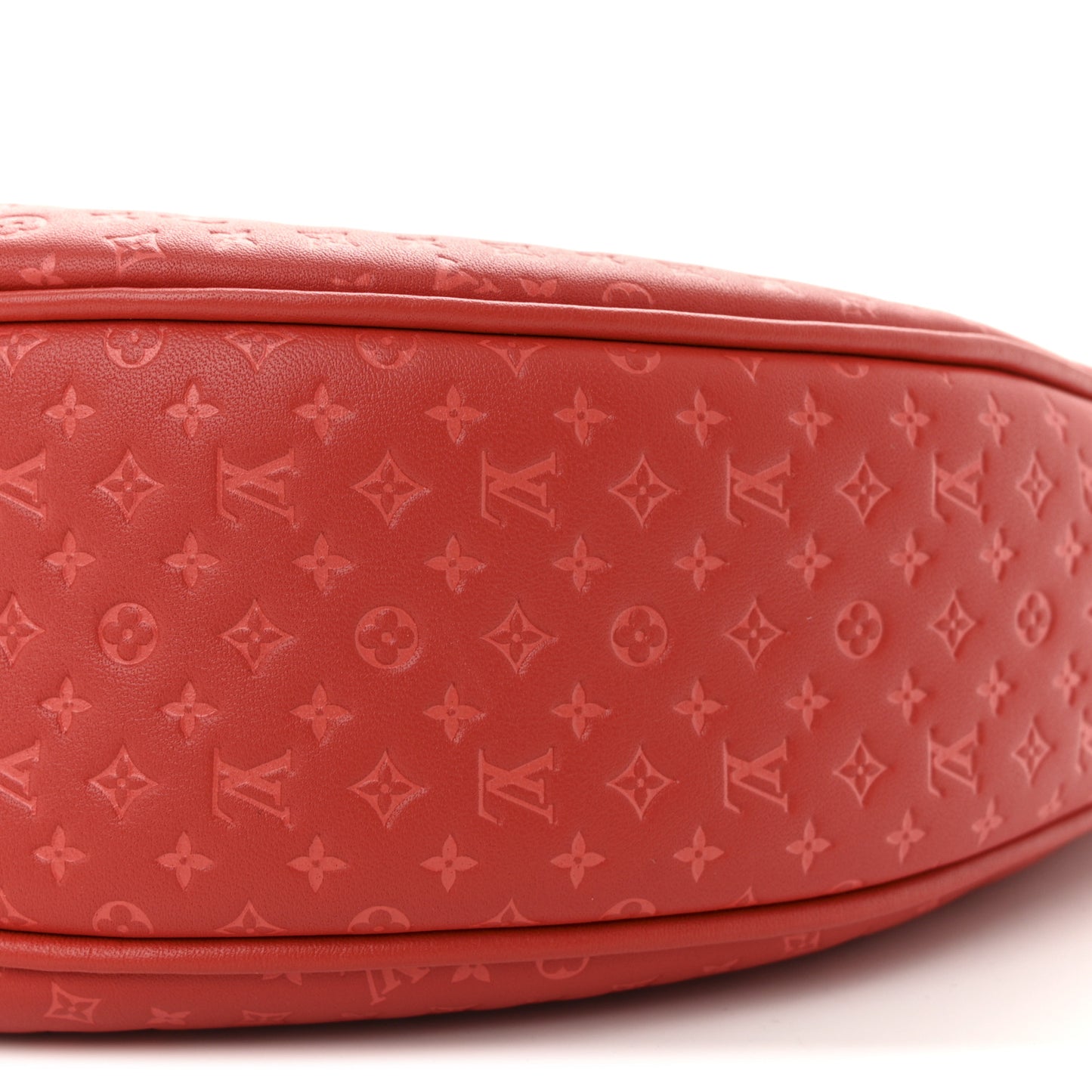 Calfskin Nanogram Embossed Loop PM Rouge