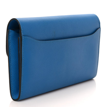 Hermes Evercolor Constance Long Wallet Bleu Zellige 3 of 7