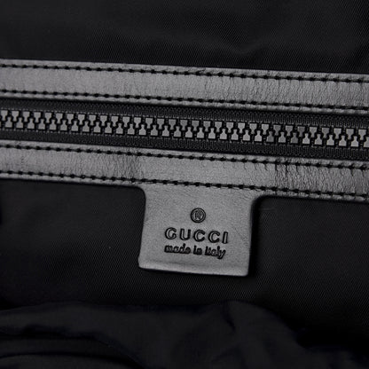 Gucci Techno Canvas Web L'Aveugle Par Amour Embroidered Double Buckle Backpack Black 7 of 9