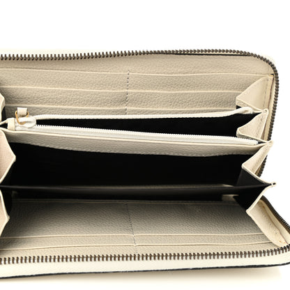 Gucci Calfskin Logo Zip Around Wallet White 4 of 6