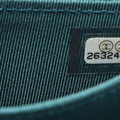 Chanel Caviar Quilted Card Holder Wallet Dark Turquoise 8 of 9