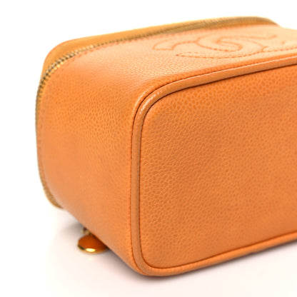 Chanel Caviar Vanity Cosmetic Case Orange 9 of 12
