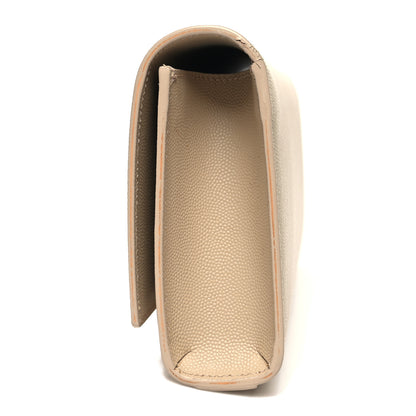 Saint Laurent Grain De Poudre Classic Monogram Cassandre Clutch Nude 12 of 12