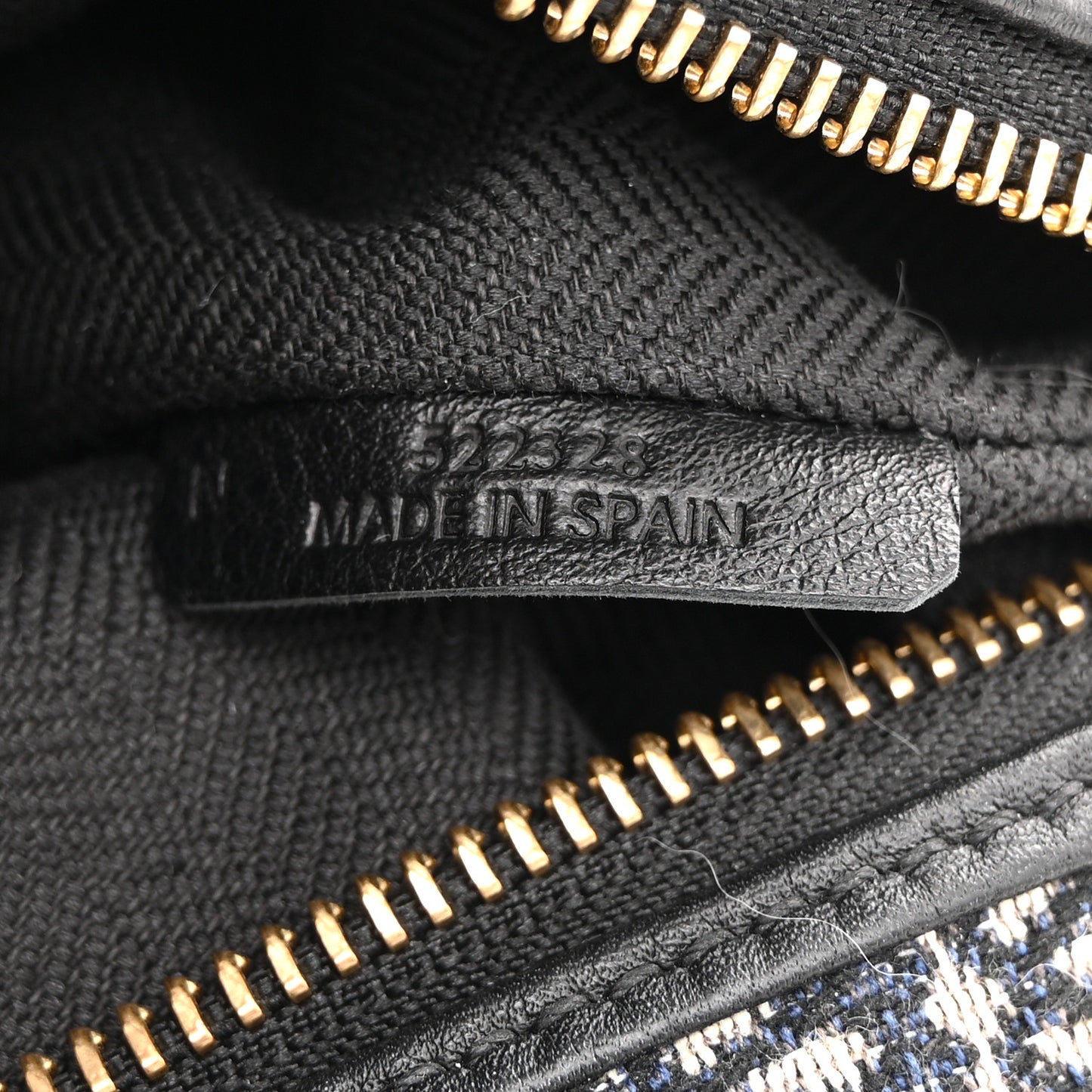 Jacquard Anagram Calfskin Small Cubi Bag Navy Black