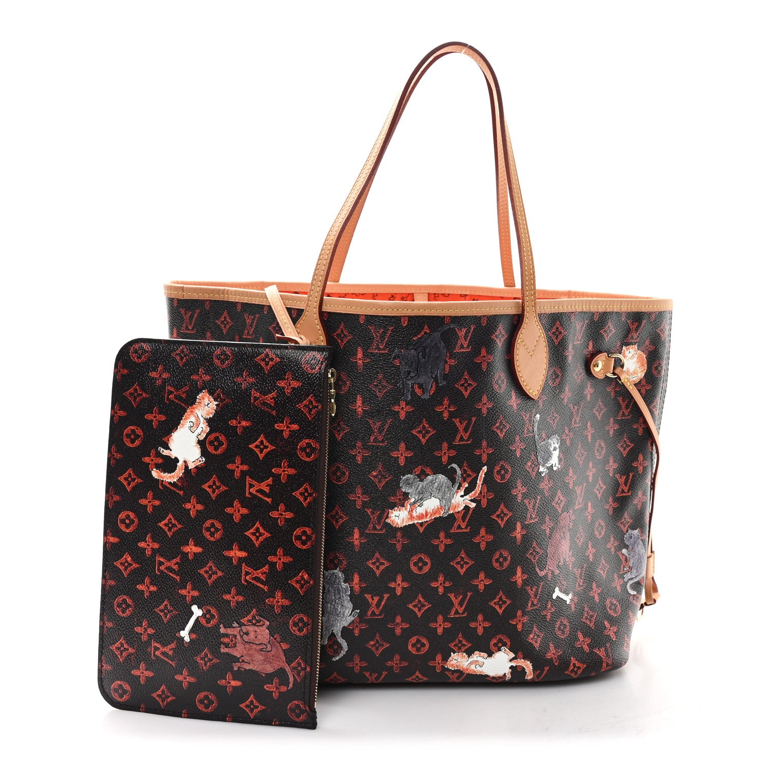 Louis Vuitton Catogram Neverfull MM Marron 3 of 11