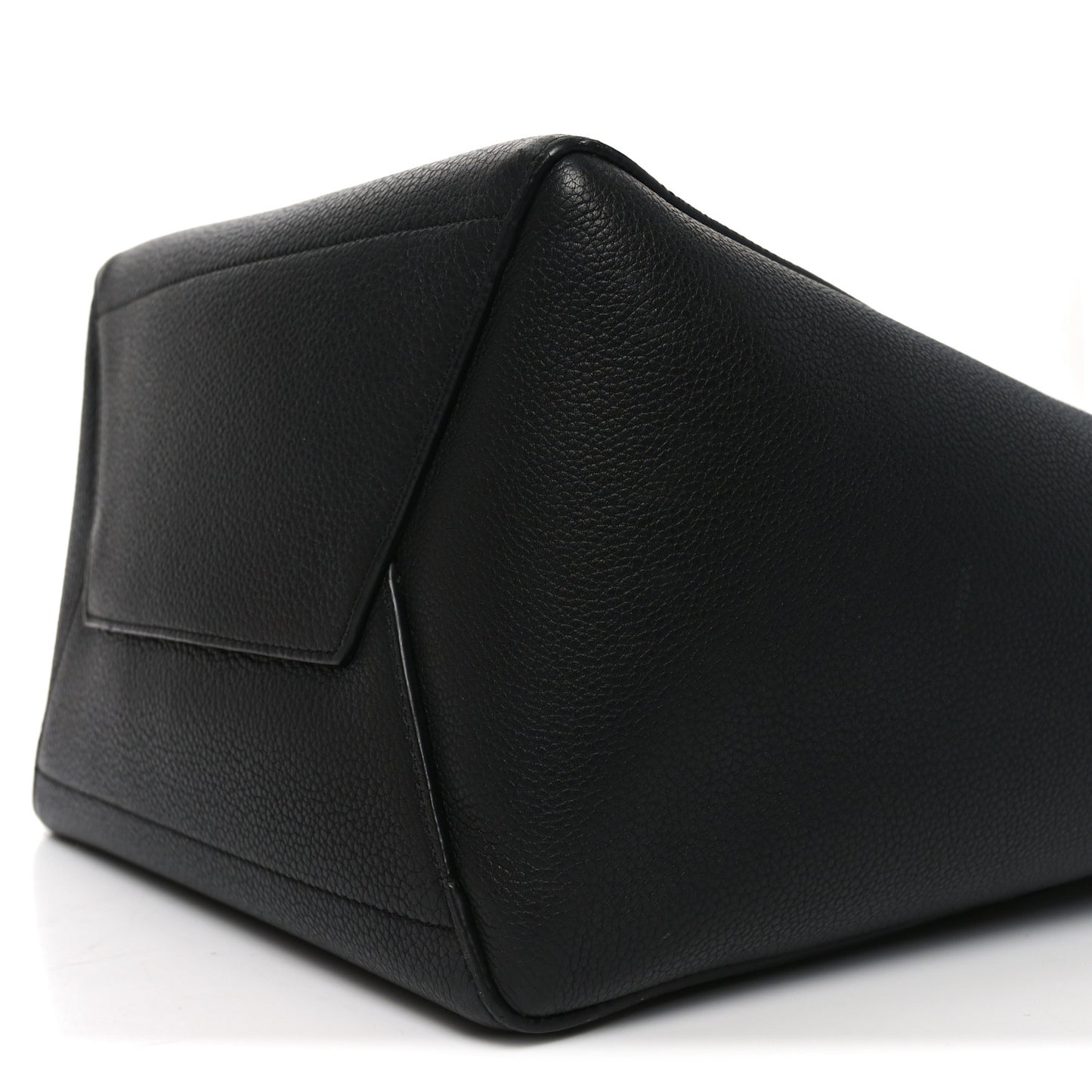 Soft Grained Calfskin Sangle Bucket Bag Black