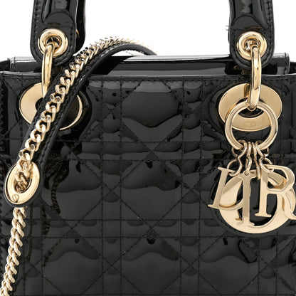 Christian Dior Patent Cannage Mini Lady Dior Black 8 of 12