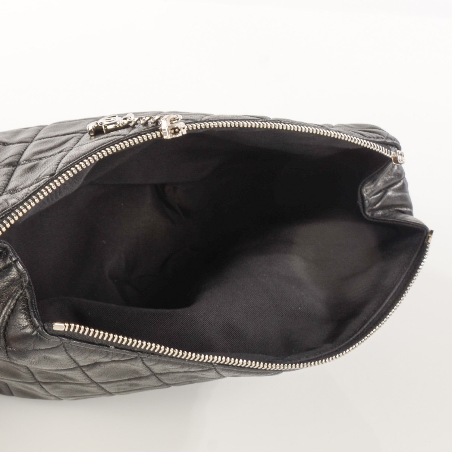 Chanel Lambskin Quilted Cosmetic Case Black 7 of 7