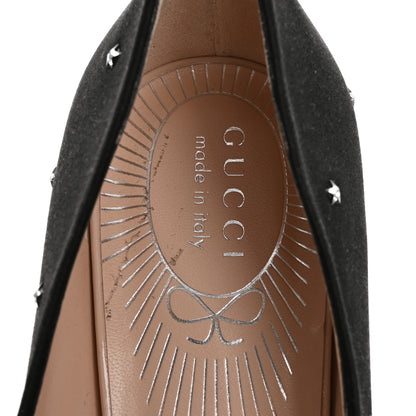 Gucci Silk Satin Star Studded Pumps 40 Black 7 of 10
