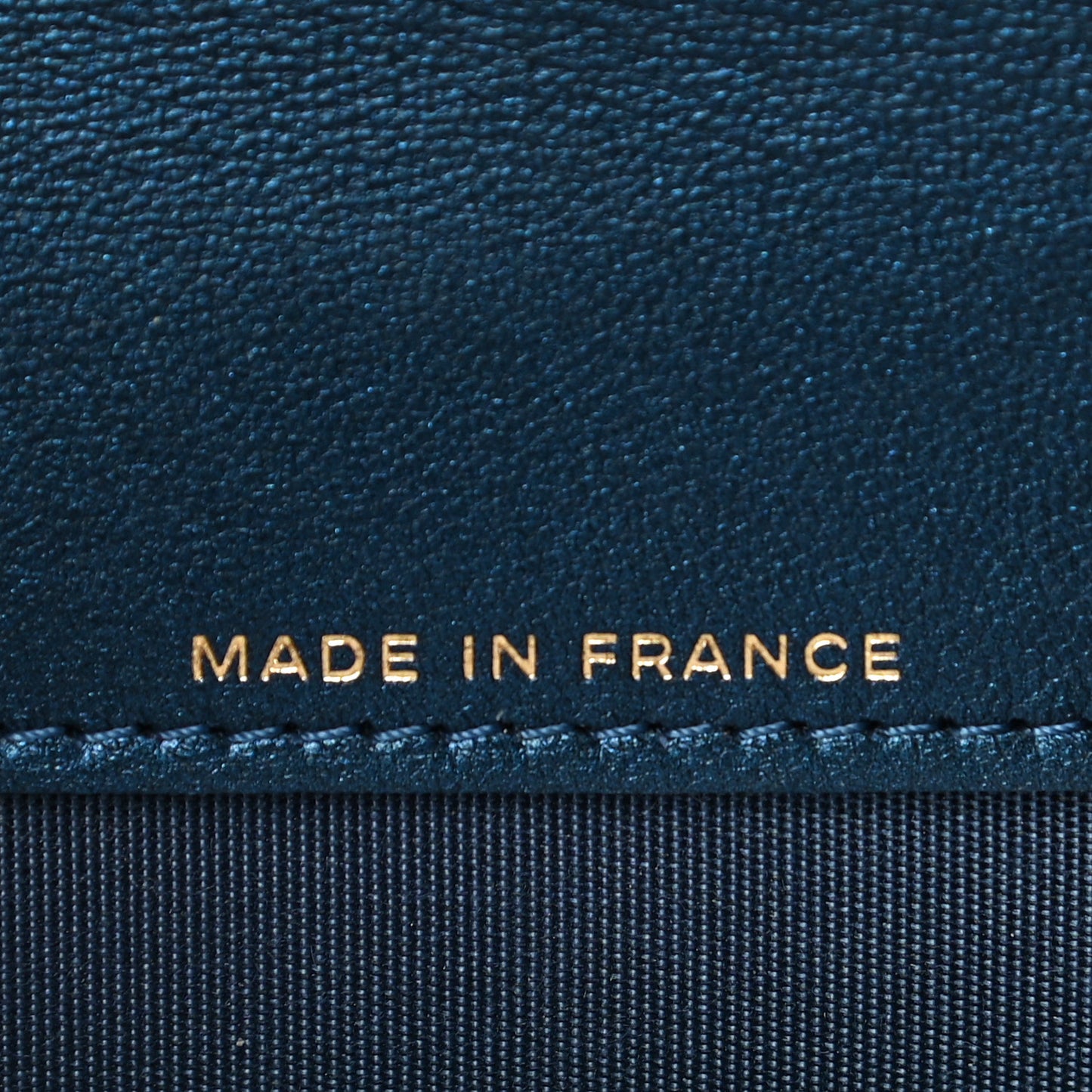 Metallic Lambskin Quilted Boy Flap Card Holder Blue