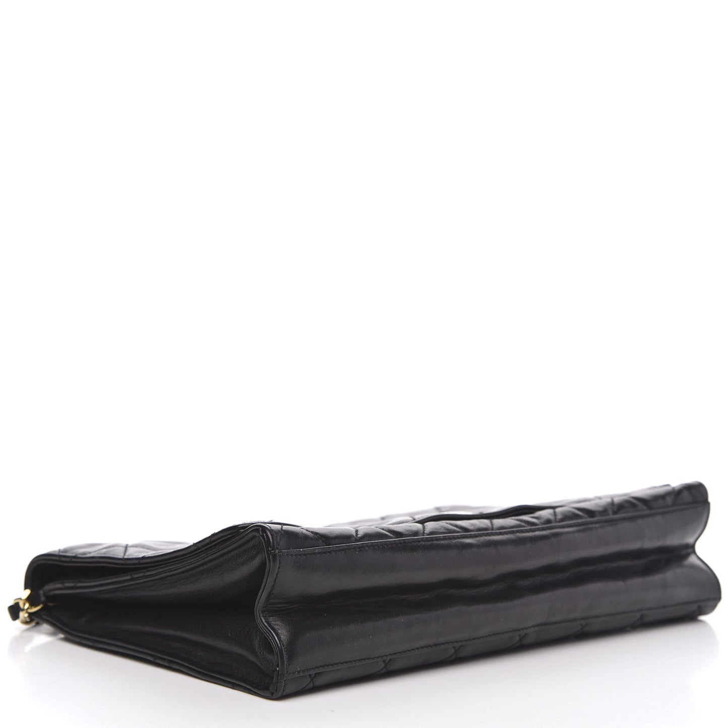 Lambskin Quilted Small Single Flap Black