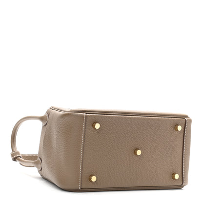Hermes Taurillon Clemence Lindy 26 Etoupe 4 of 11