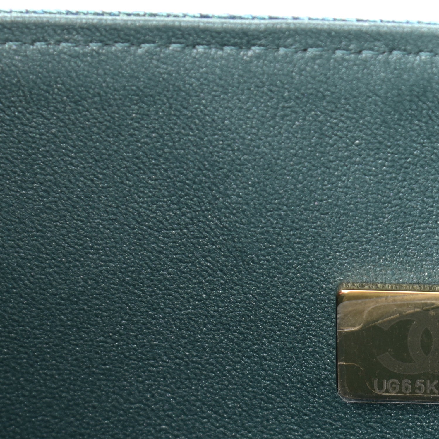 Chanel Iridescent Caviar Quilted Medium Double Flap Green 7 of 9