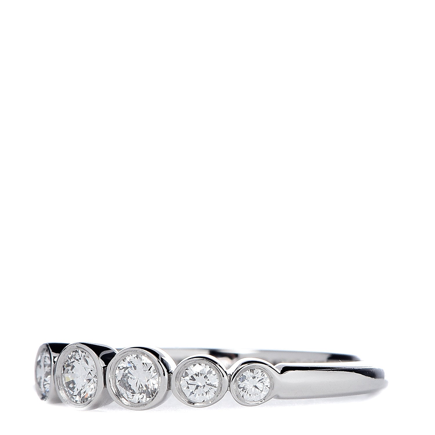 Tiffany Platinum Diamond Jazz Graduated Band Ring 52 6 3 of 6