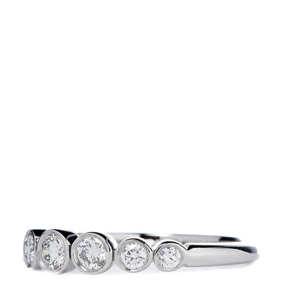 Tiffany Platinum Diamond Jazz Graduated Band Ring 52 6 3 of 6
