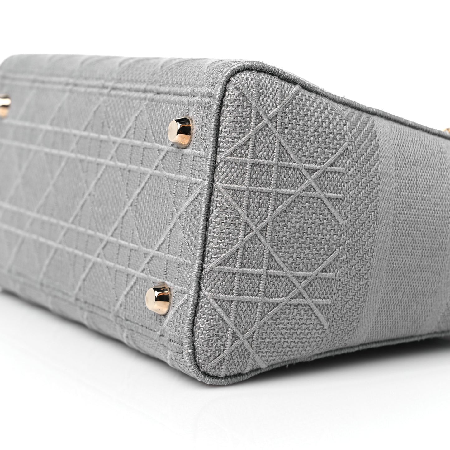 Canvas Embroidered Cannage Medium Lady D-Lite Gray