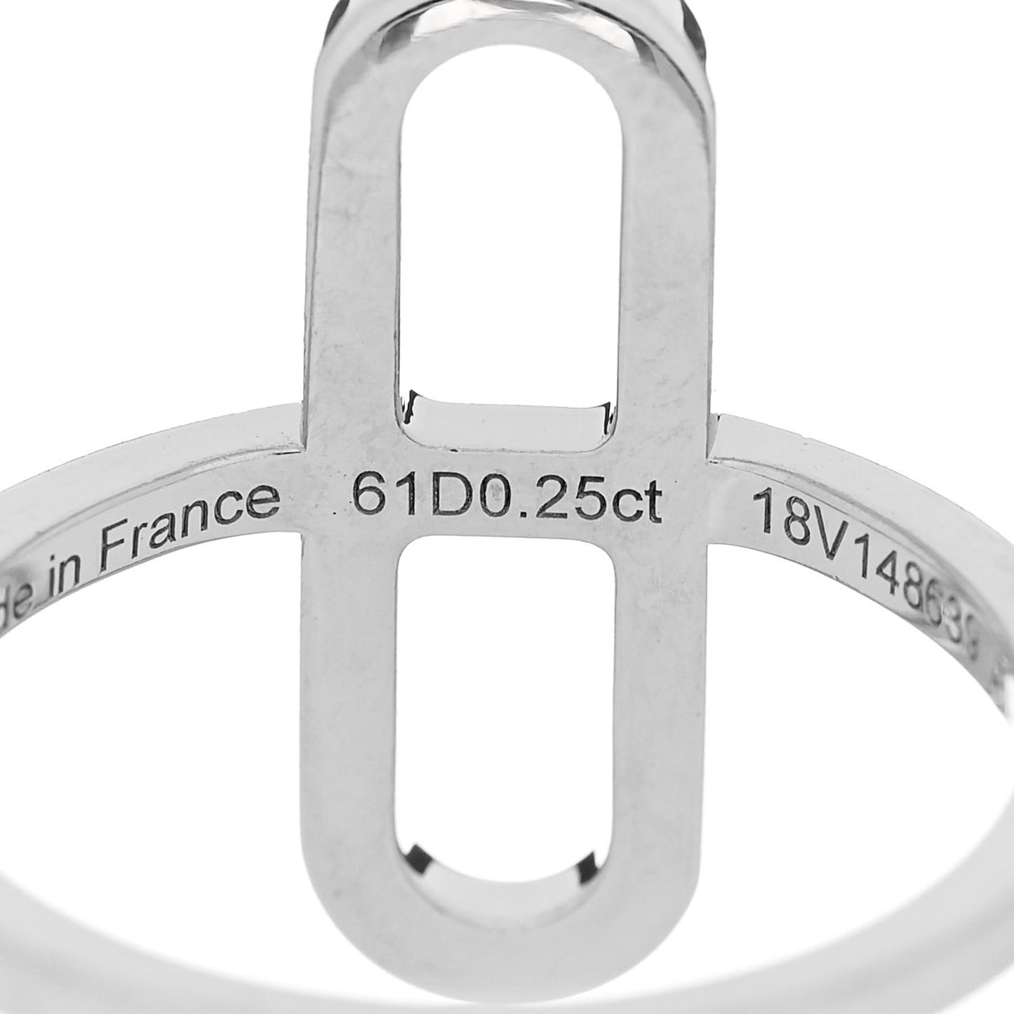 18K White Gold Diamond Ever Chaine d'Ancre Ring 53 6.25