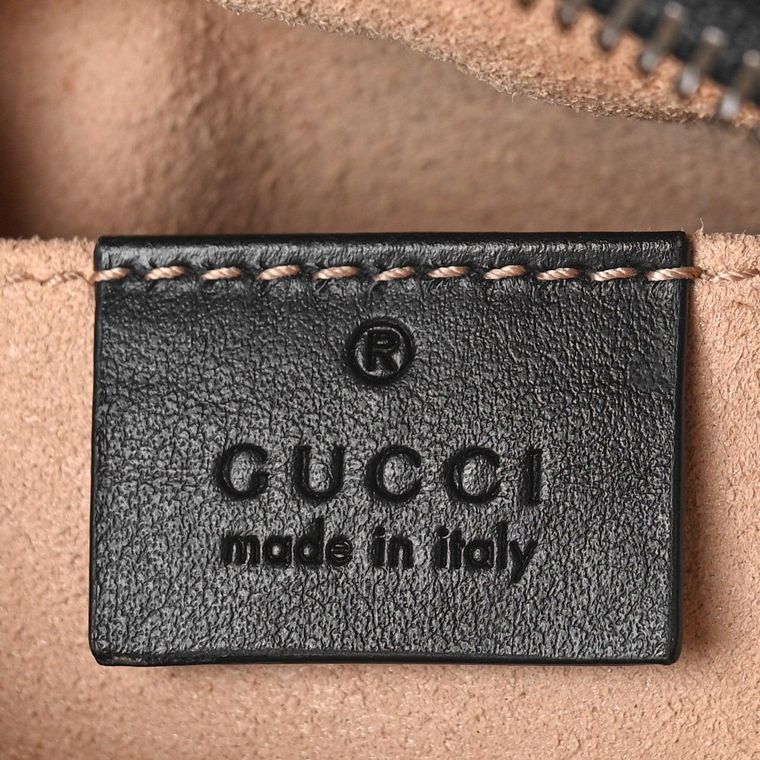 Gucci Calfskin Matelasse Mini GG Marmont Chain Shoulder Bag Black 6 of 9
