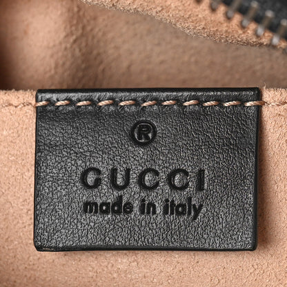 Gucci Calfskin Matelasse Mini GG Marmont Chain Shoulder Bag Black 6 of 9