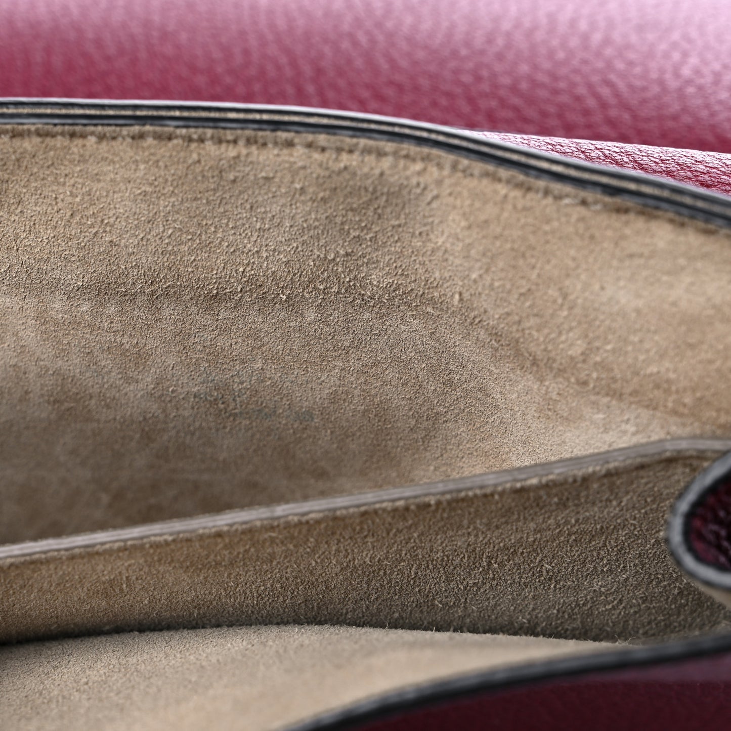 Grained Lambskin Drew Shoulder Bag Wine Purple