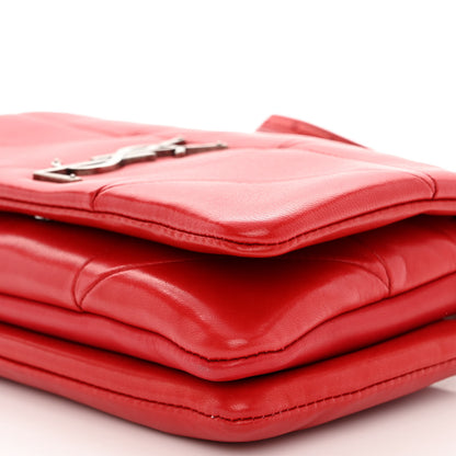 Saint Laurent Lambskin Patchwork Monogram Small Jamie Red 10 of 10