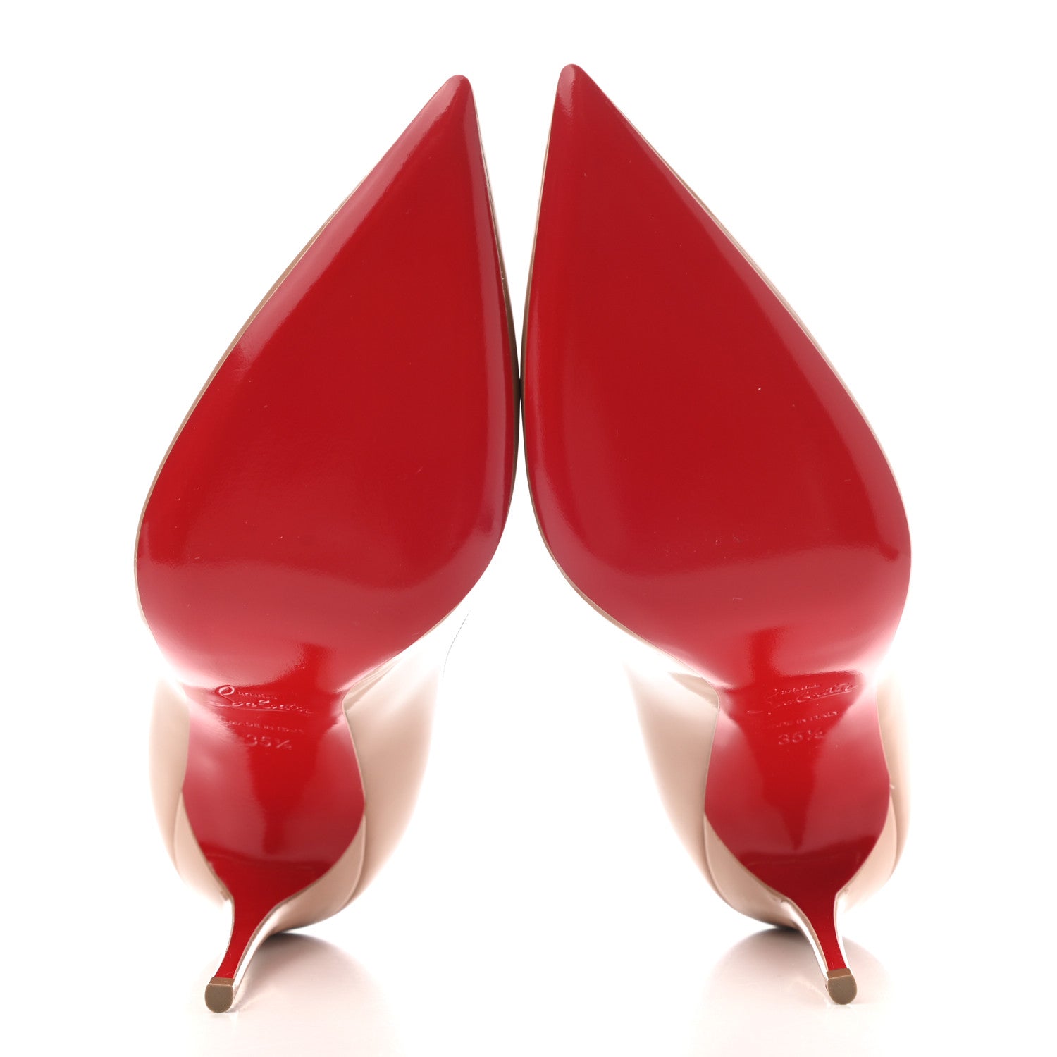 Christian Louboutin Patent Kate 100 Pumps 35.5 Nude 5 of 8
