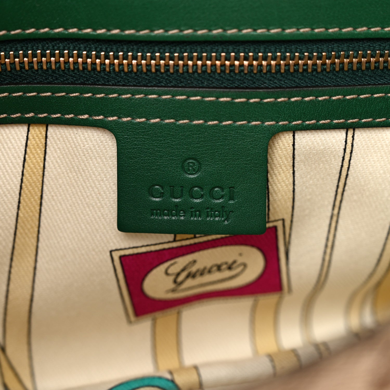 Gucci Monogram Horsebit Chain Flap Shoulder Bag Green 6 of 10