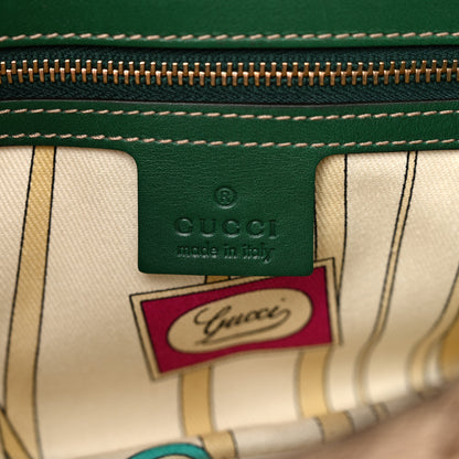 Gucci Monogram Horsebit Chain Flap Shoulder Bag Green 6 of 10