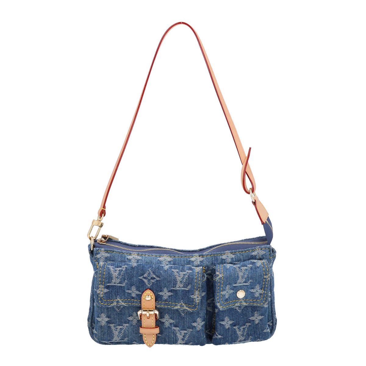 Louis Vuitton Monogram Pochette Accessories Cargo  Blue Denim 1 of 9