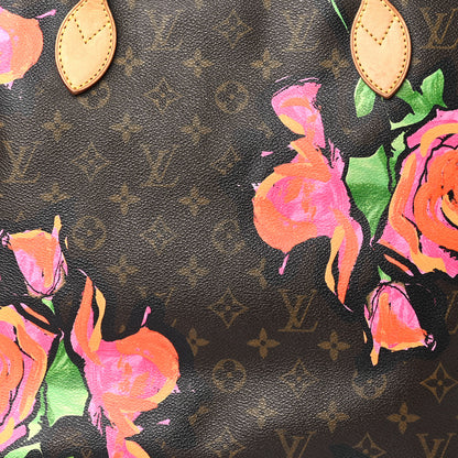 Louis Vuitton Monogram Roses Neverfull MM 7 of 13