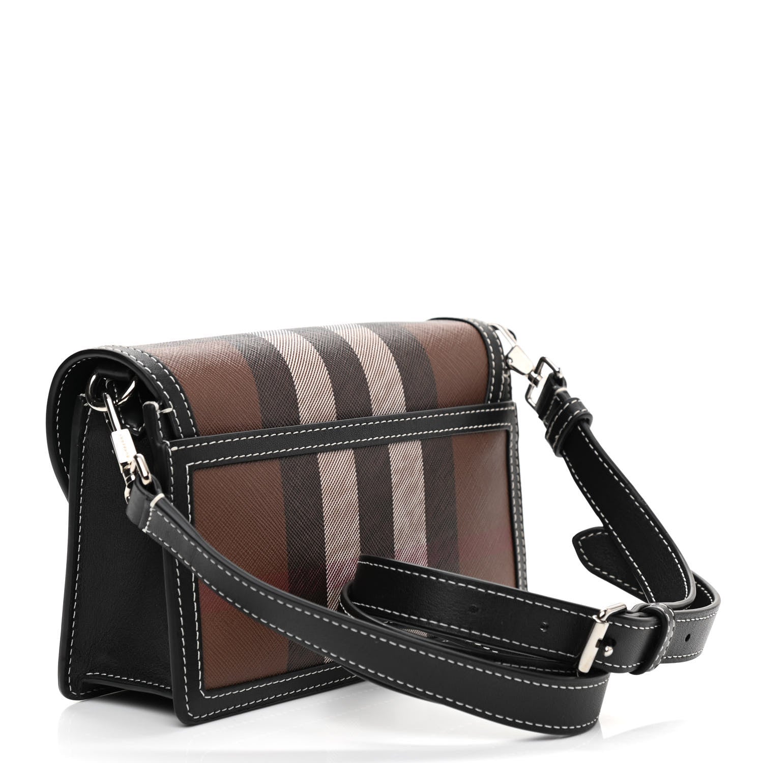 Burberry E-Canvas Giant Check Oscar Crossbody Dark Birch 3 of 8