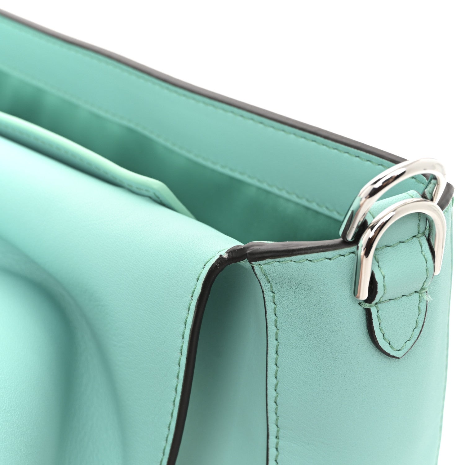 Fendi X TIFFANY Nappa Silver Baguette Blue Tiffany Silver 11 of 11