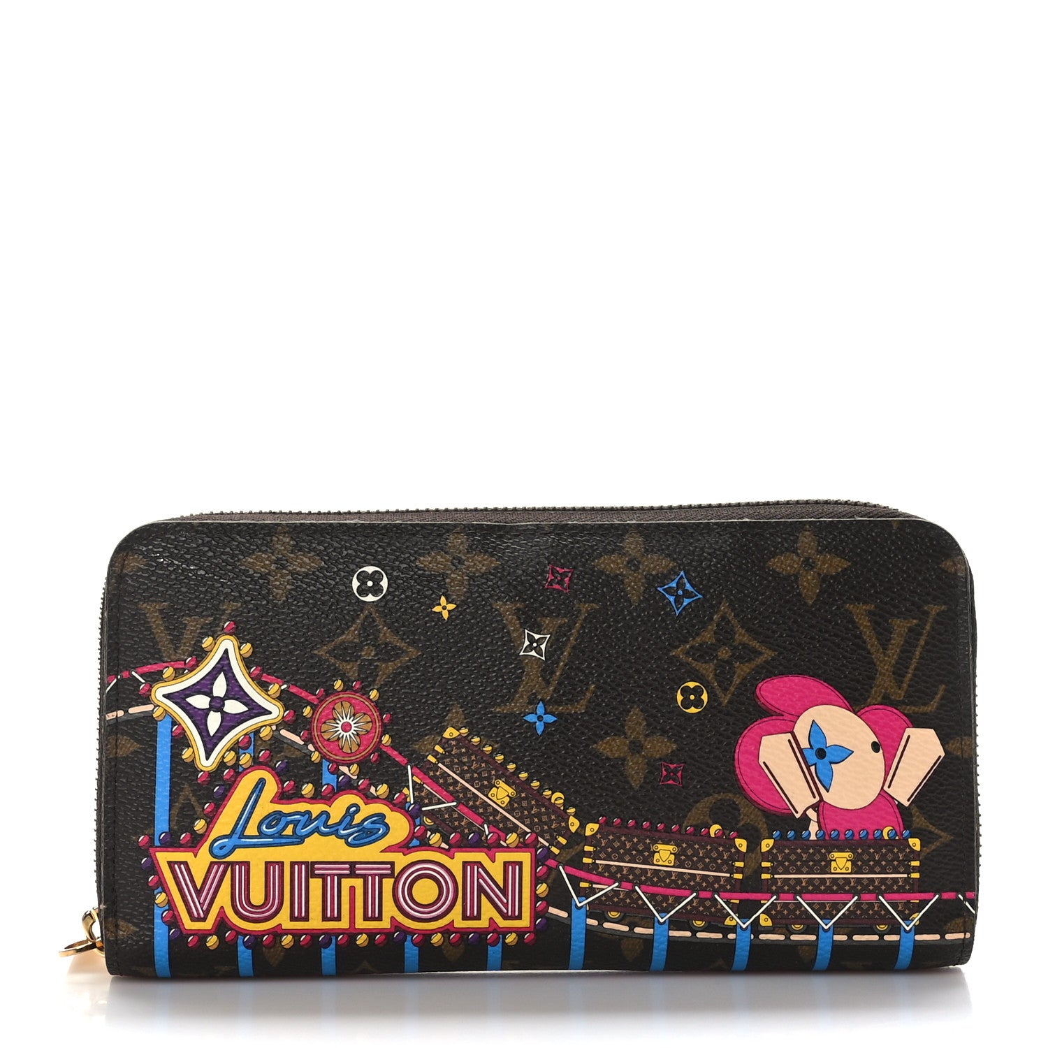 Louis Vuitton Monogram 2020 Christmas Animation Zippy Wallet Pivoine 1 of 6